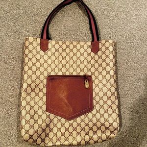 Gucci vintage GG plus sherry line tote